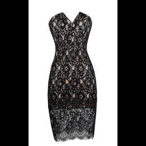 Lace strapless dress